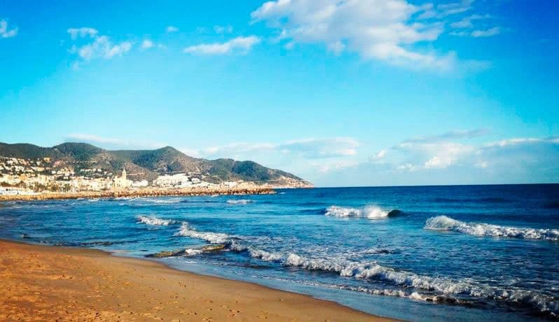 The beaches are empty in Sitges in Winter