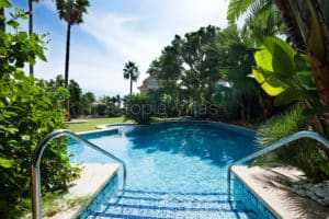 la hermosa piscina de Villa Cozumel