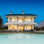 Luxury Villa Sofia at dusk