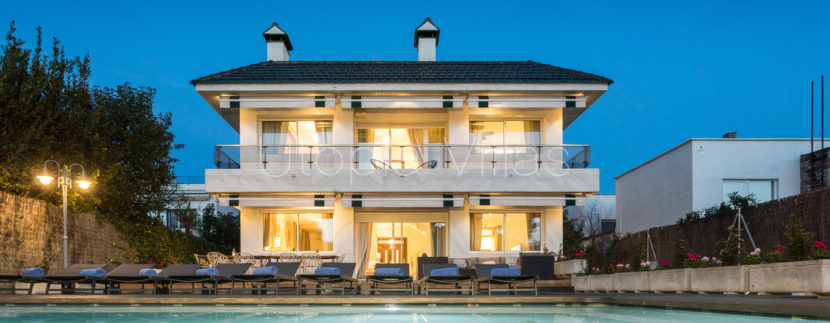 Luxury Villa Sofia at dusk