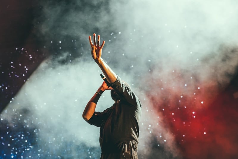 A musician at a Barcelona Festival