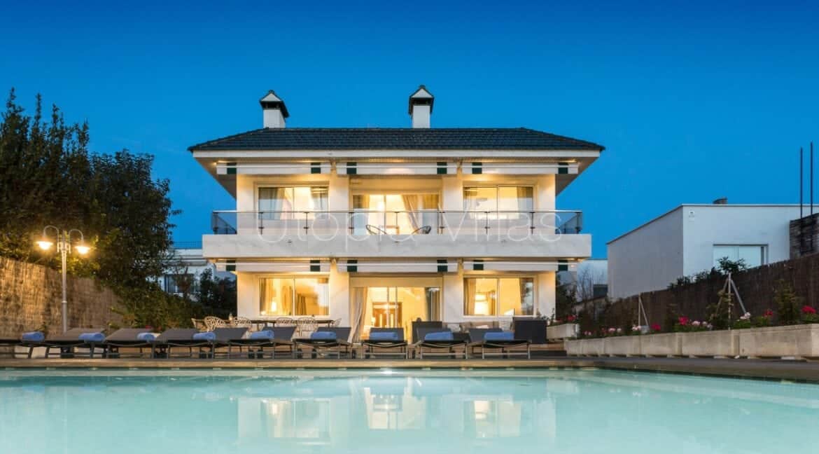 Luxury Villa Sofia at dusk