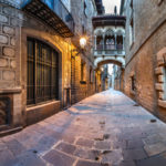 Historical sites in the Gothic quarter, Barcelona