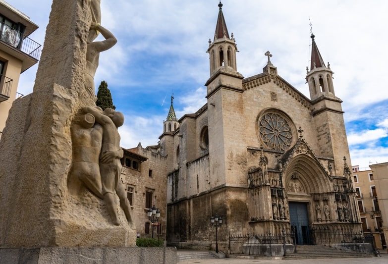 Basilica Santa Maria church in Vilafranca del Penedes, Catalonia
